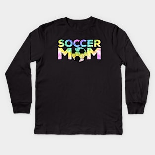 Soccer Mom Tie Dye Kids Long Sleeve T-Shirt